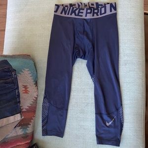 Nike pro 3/4 leggings - navy